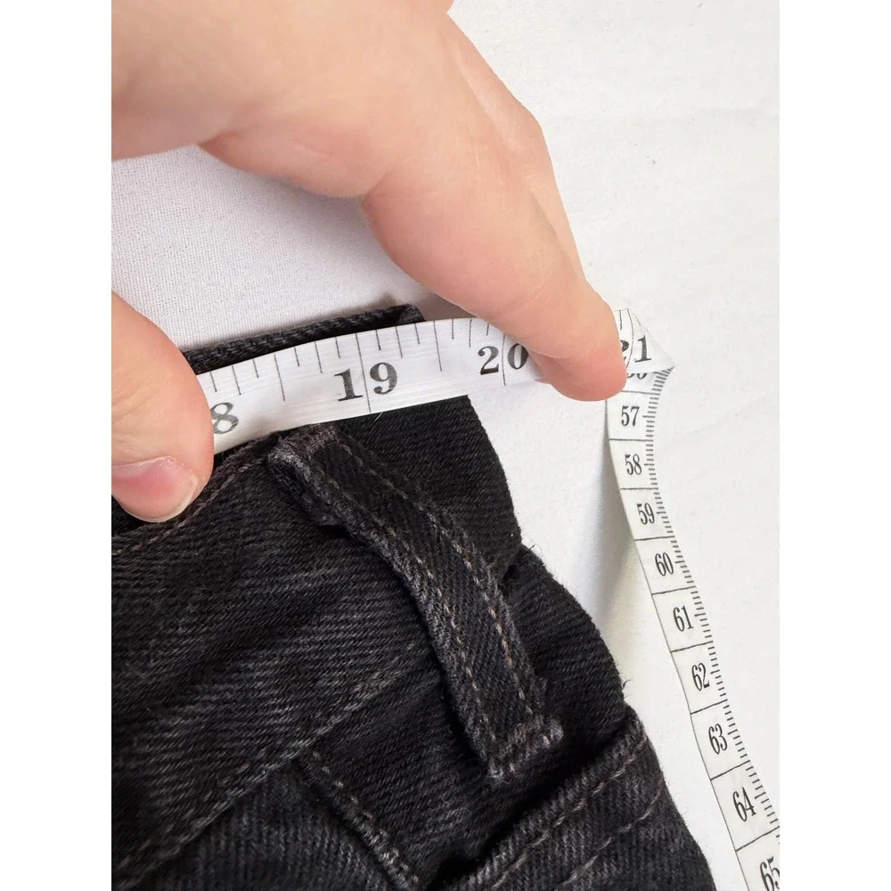 Y2K Levis‎ 550 Relaxed Fit Black Jeans Mens 40x32 Made in USA Distressed Denim